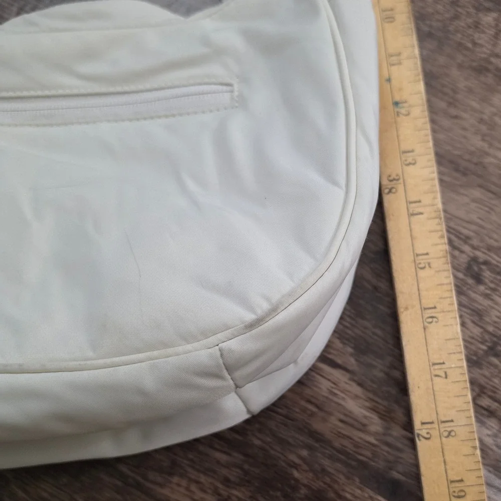 LULULEMON Mini Shoulder Bag Womens OS White Nylon Athleisure Zip Hobo Purse